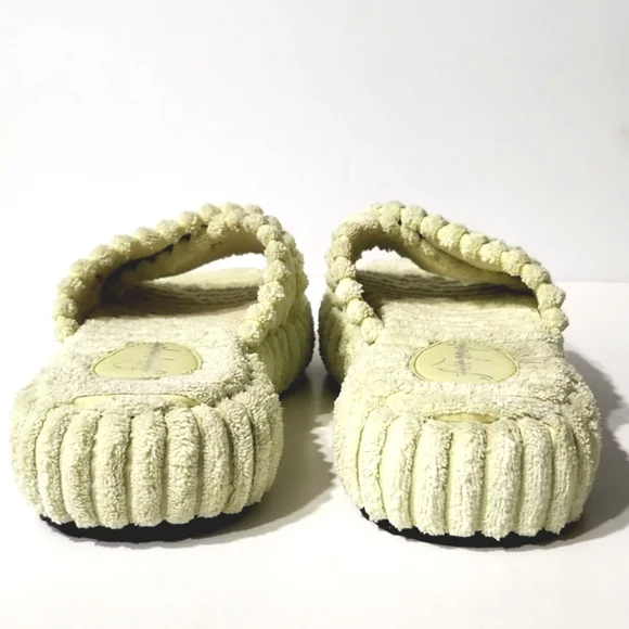 NEW Free People Two Days in Ibiza Key Lime Terry Cloth Platform Sandals Size 9.5 - Picture 6 of 13